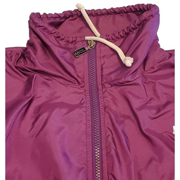 Rare Vintage Sergio Tacchini 70's Purple Track Batwing Womens Jacket Sz 8 Medium - Picture 5 of 13